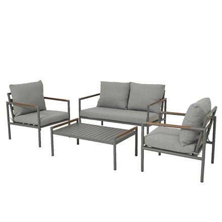 Grey aluminium lounge set