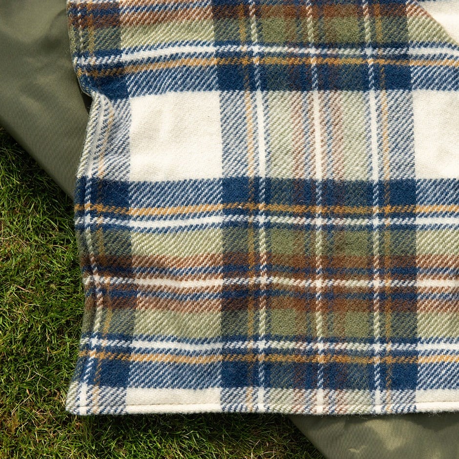 Tartan picnic rug - blue