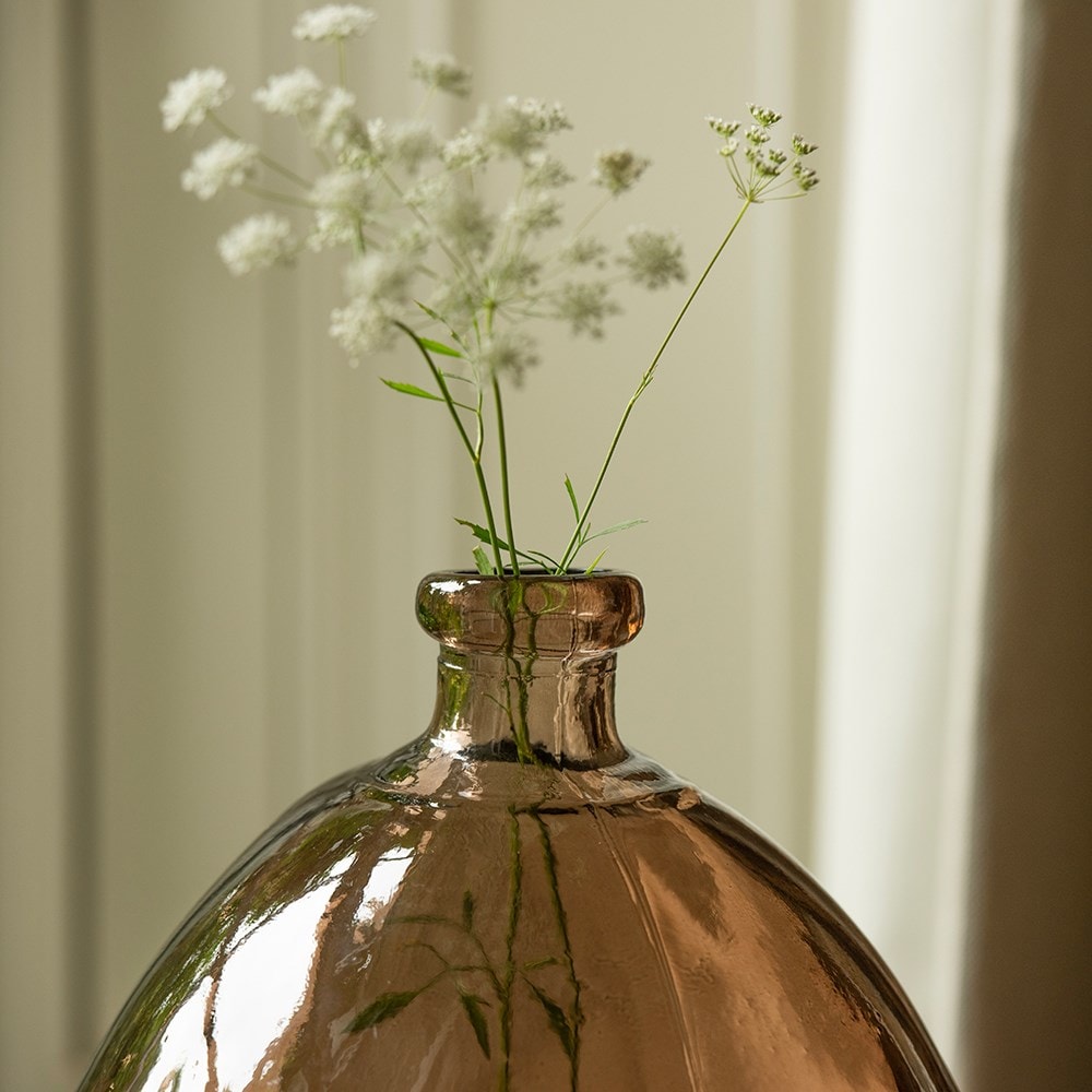 Smoke bottle glass vase
