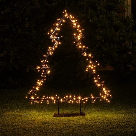 Outdoor large light up tree silhouette