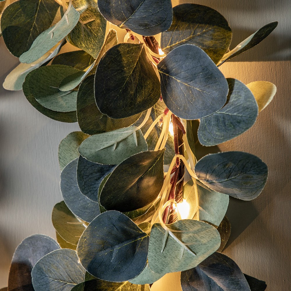 Light up eucalyptus wreath