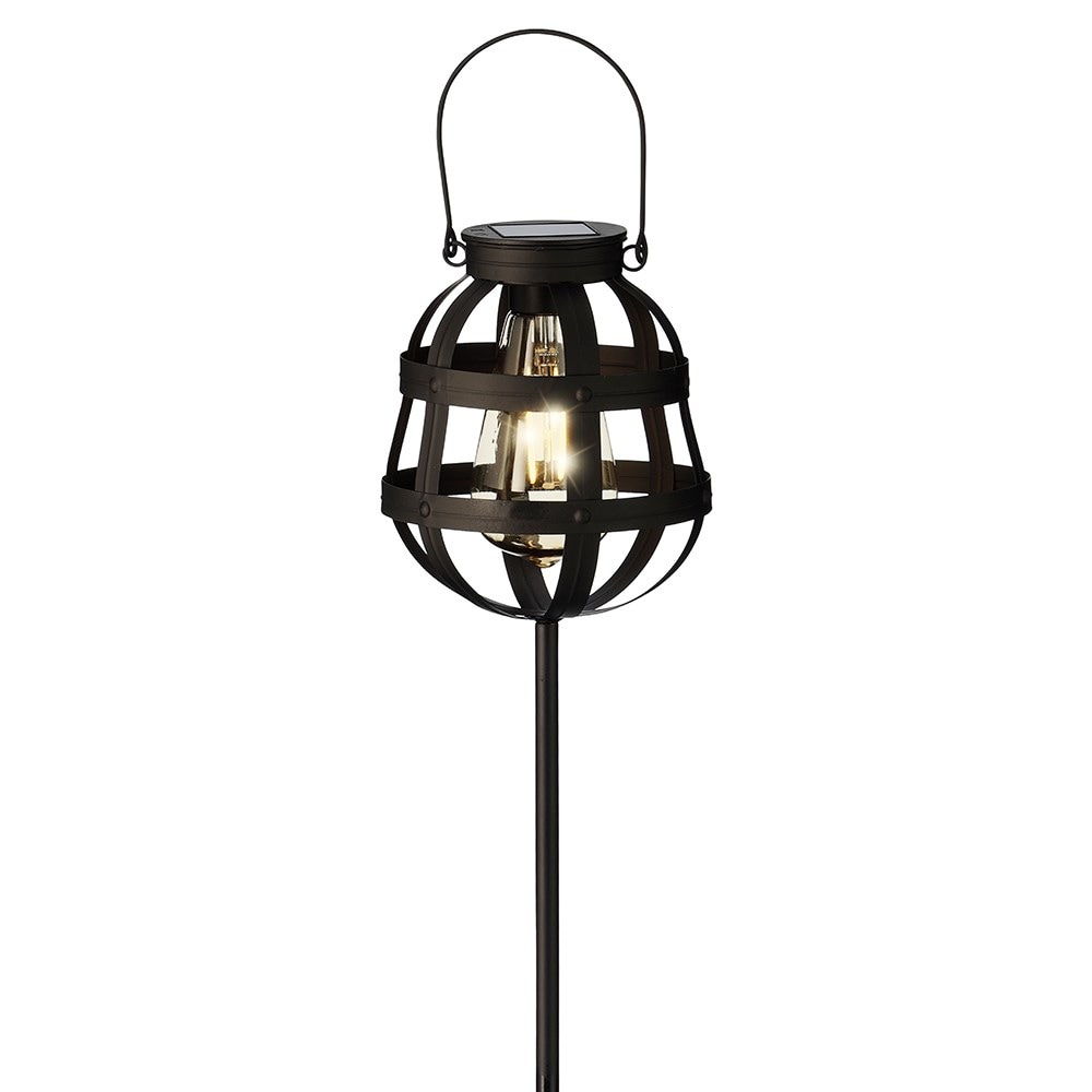 Solar lantern stake light - black