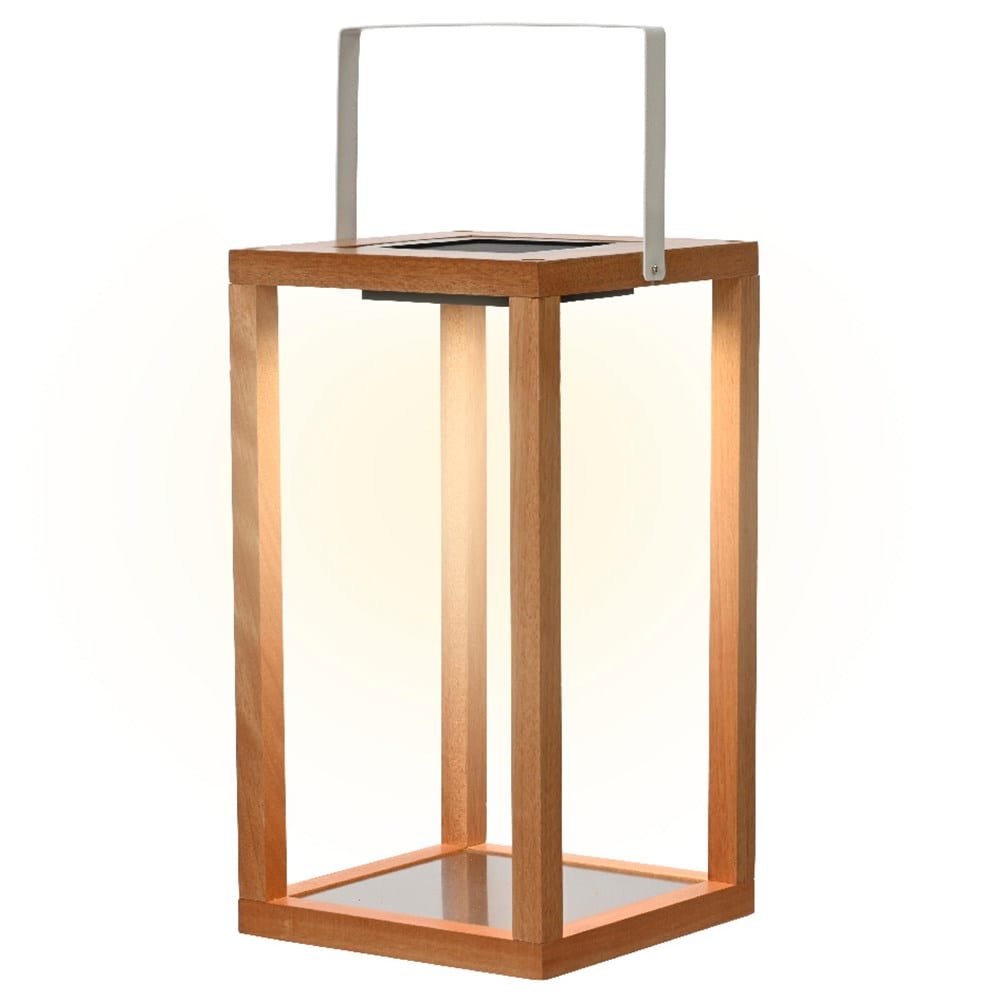 Wooden solar lantern