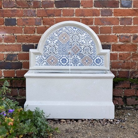 Large mosaic water feature - blue
