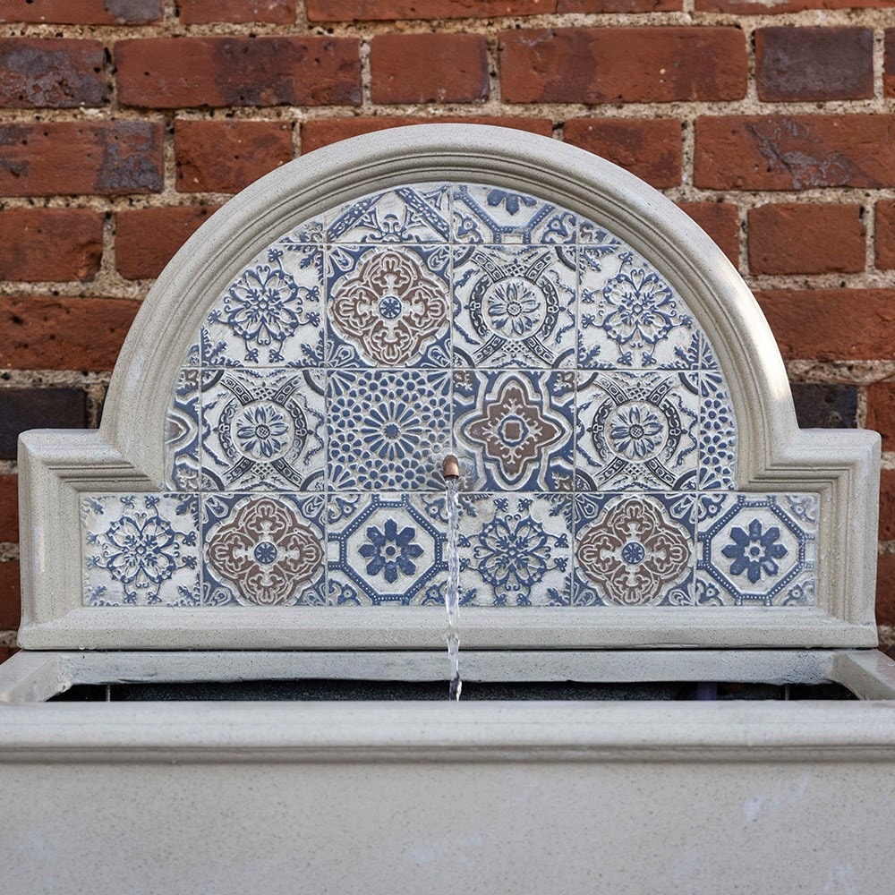 Large mosaic water feature - blue