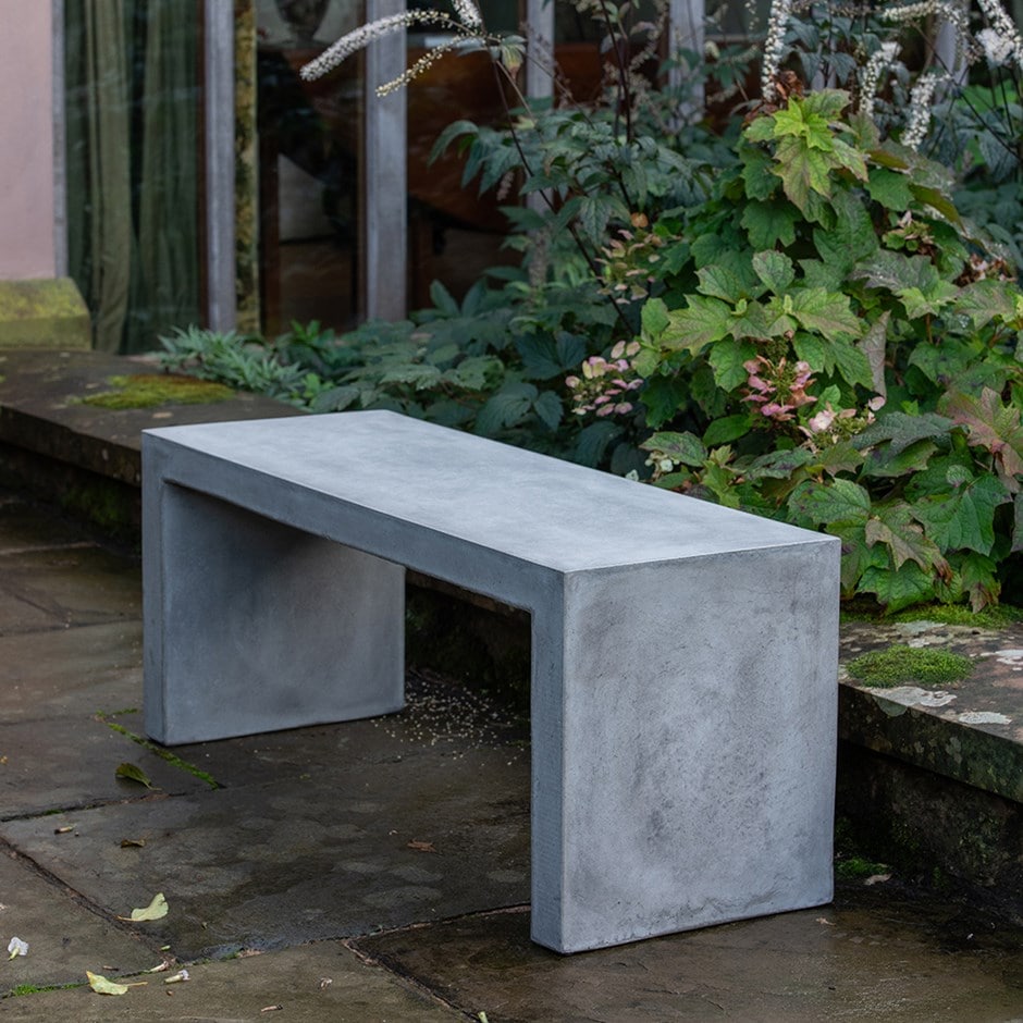 Terrace bench - weathered cement
