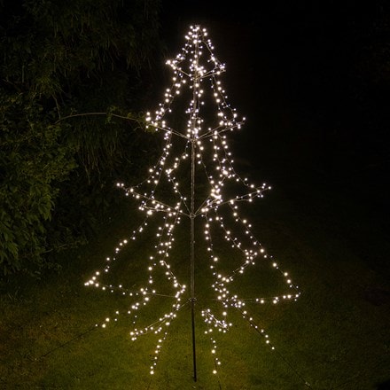 Outdoor light up tree silhouette