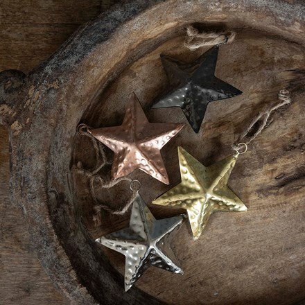 Metal stars - set of 4