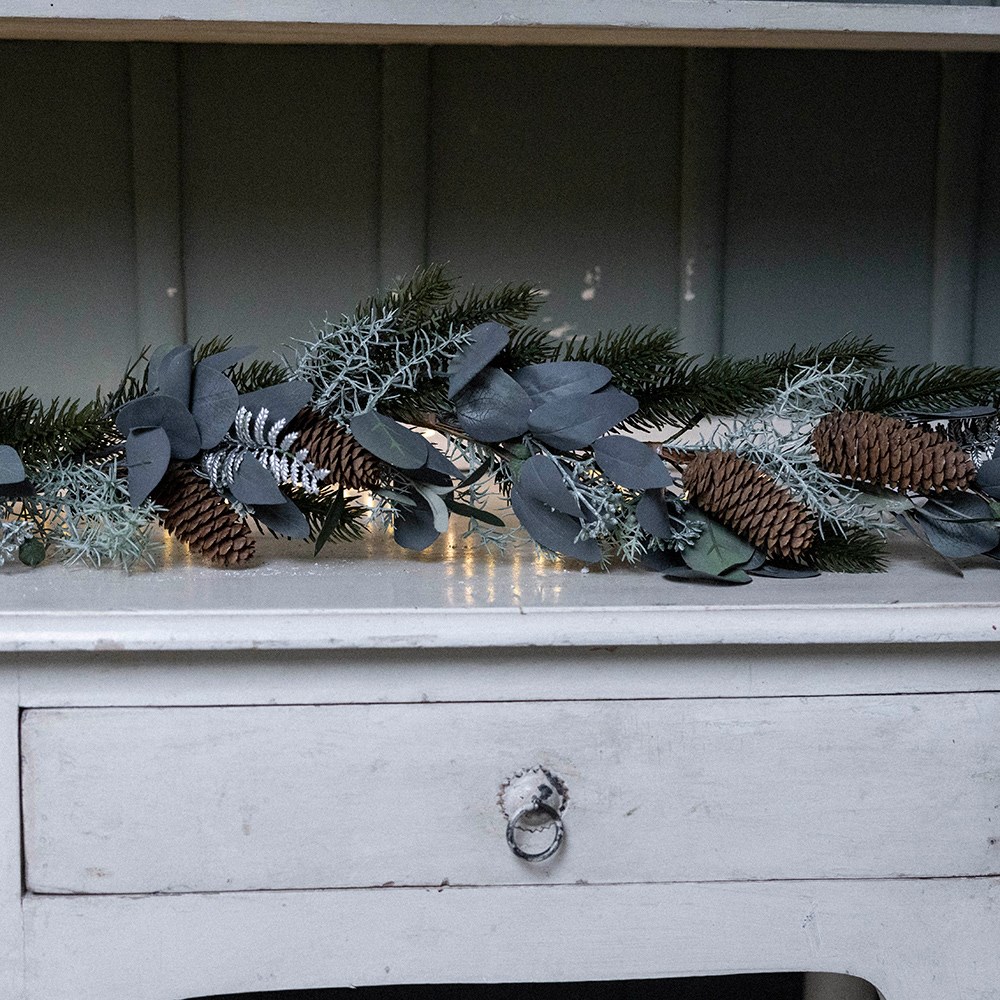 Eucalyptus & pinecone garland