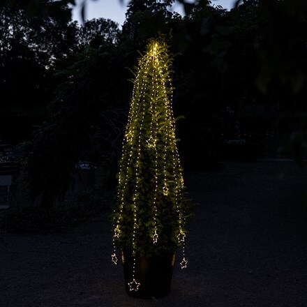 Indoor/outdoor star silhouette tree lights