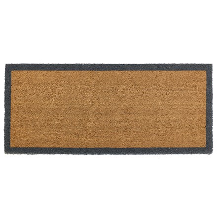 Printed coir black border double doormat