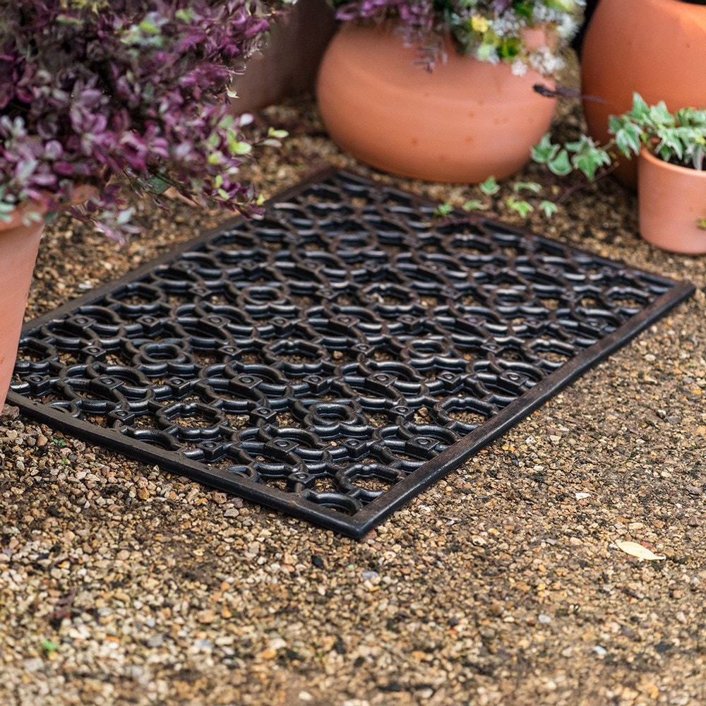 Rubber scraper doormat