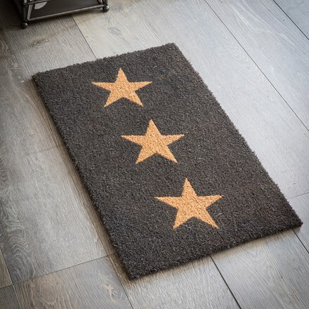 Star doormat charcoal - small