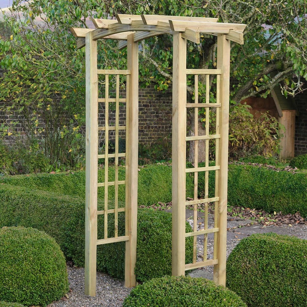 Traditional wooden garden arch 