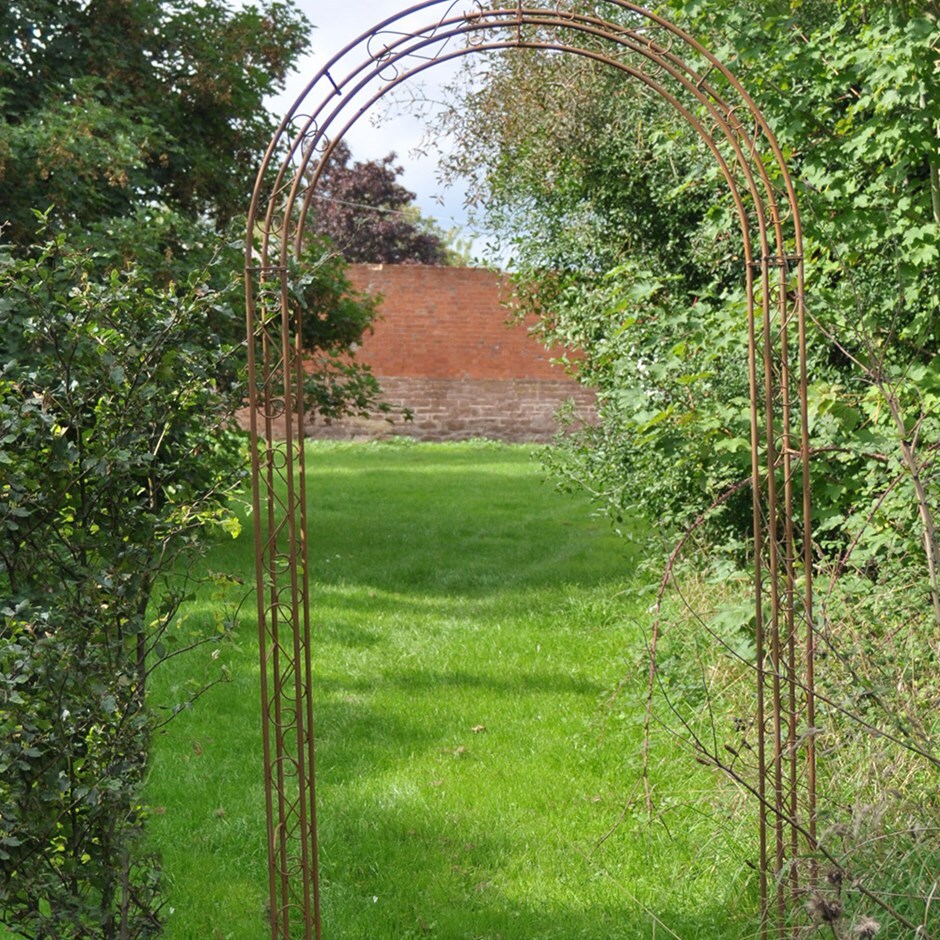 Buy Rustic metal garden arch - rust: Delivery by Crocus