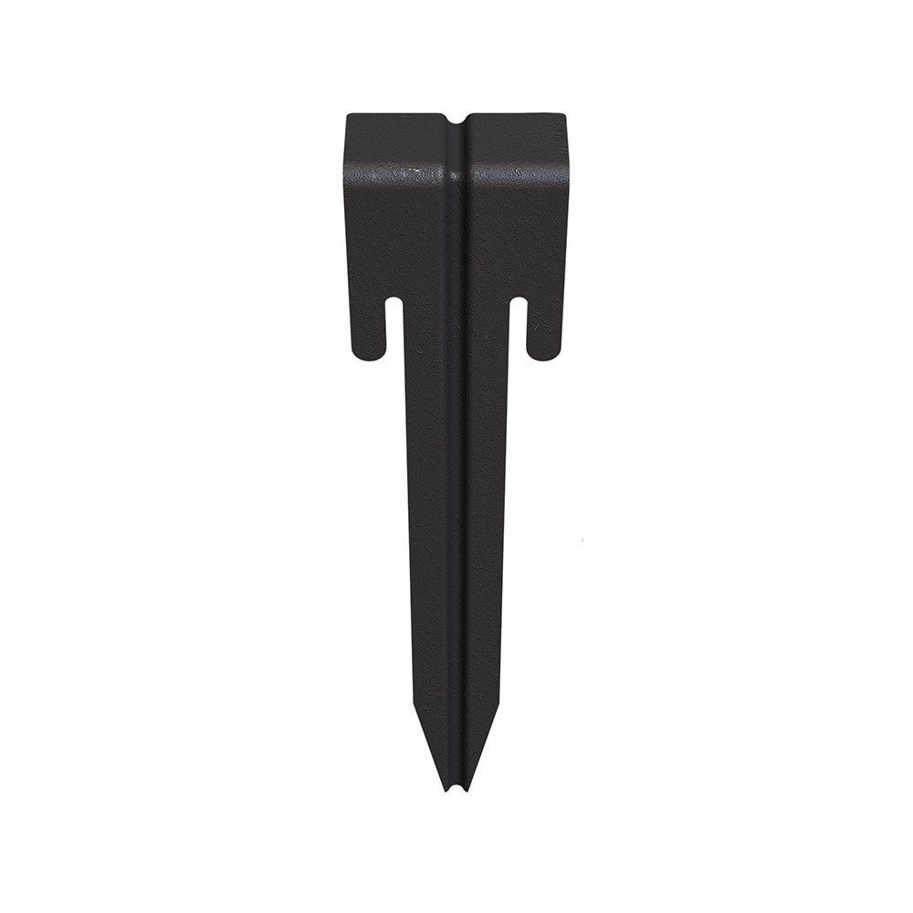 Universal metal garden edging stake 3 pack - black