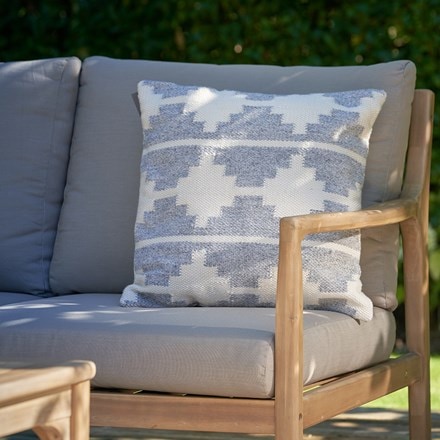 Indoor/outdoor Moroccan inspired cushion - grey