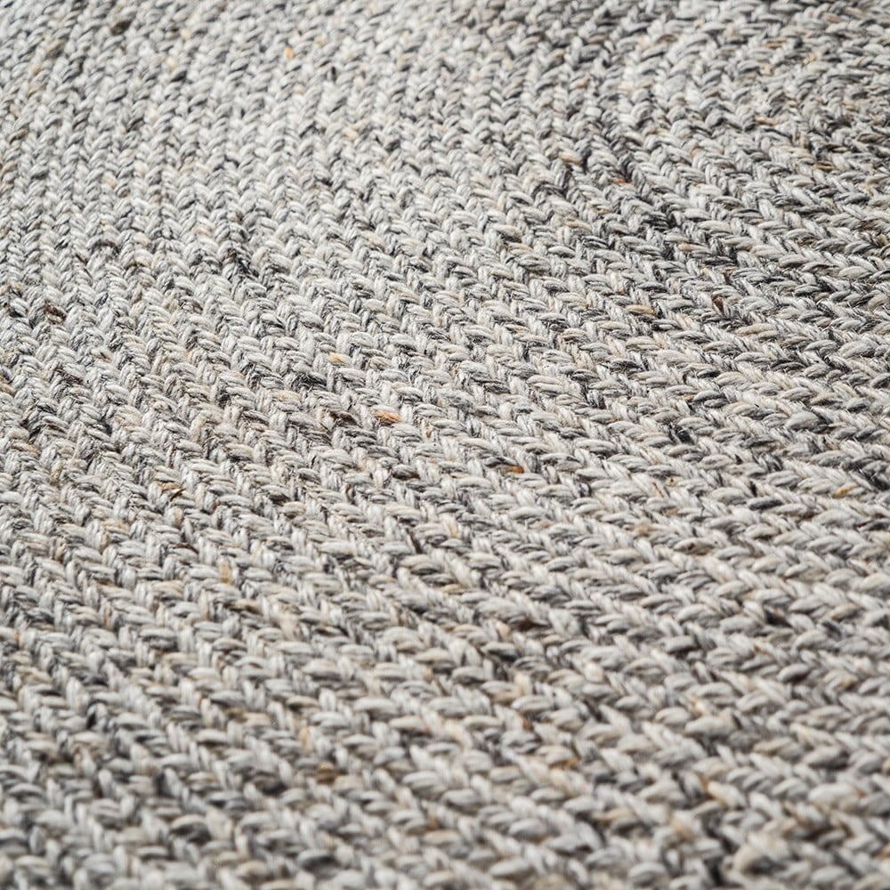 Indoor/outdoor round rug - warm grey