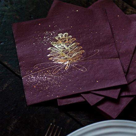 Pinecone paper napkins - pack of 20