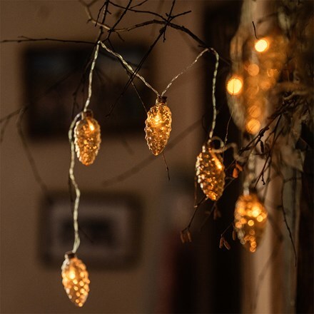 Pinecone string lights