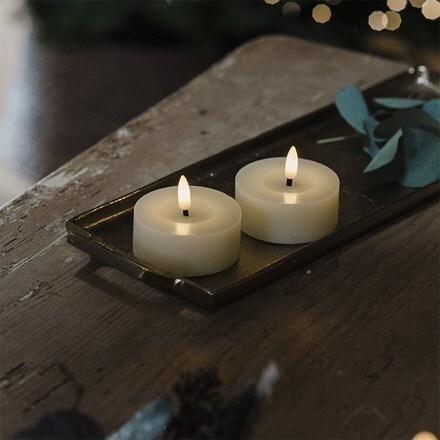 Two cream LED large tealights