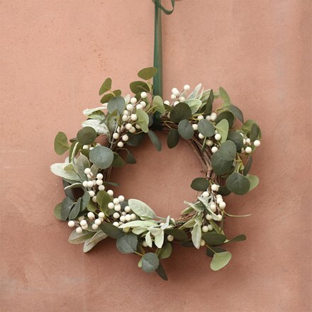 Eucalyptus and mistletoe wreath