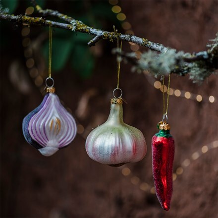 Glass vegetables - set of 3
