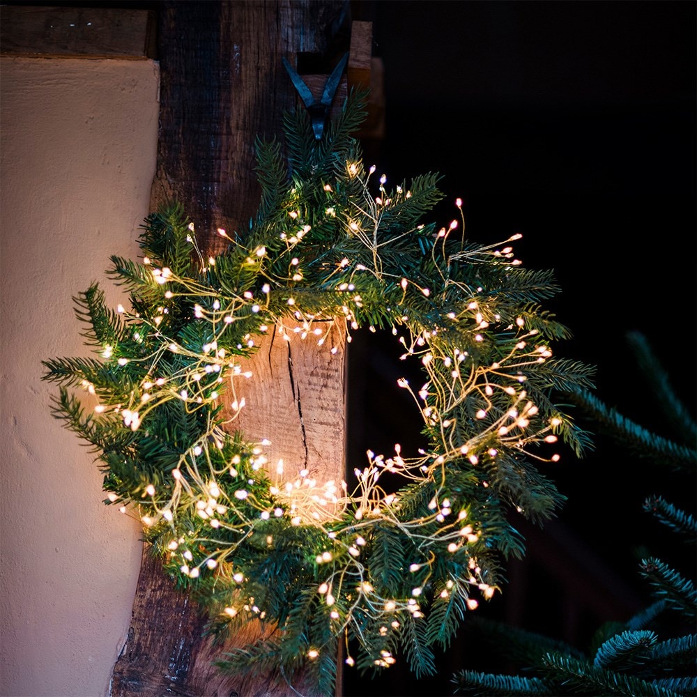 Indoor/outdoor micro LED gold wire cluster lights