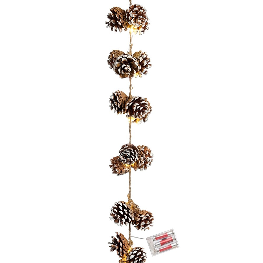 Light up pinecone garland