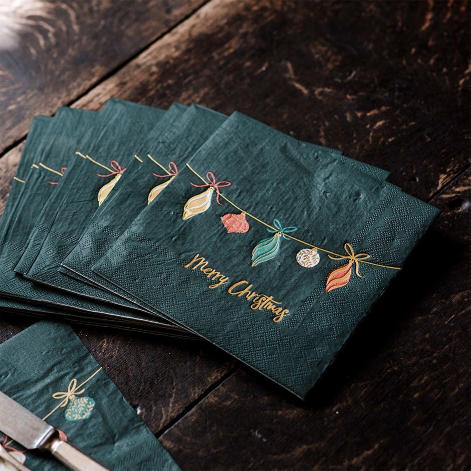 Merry Christmas paper napkins - pack of 20