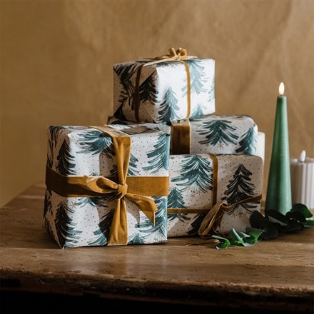 Sketched tree wrapping paper