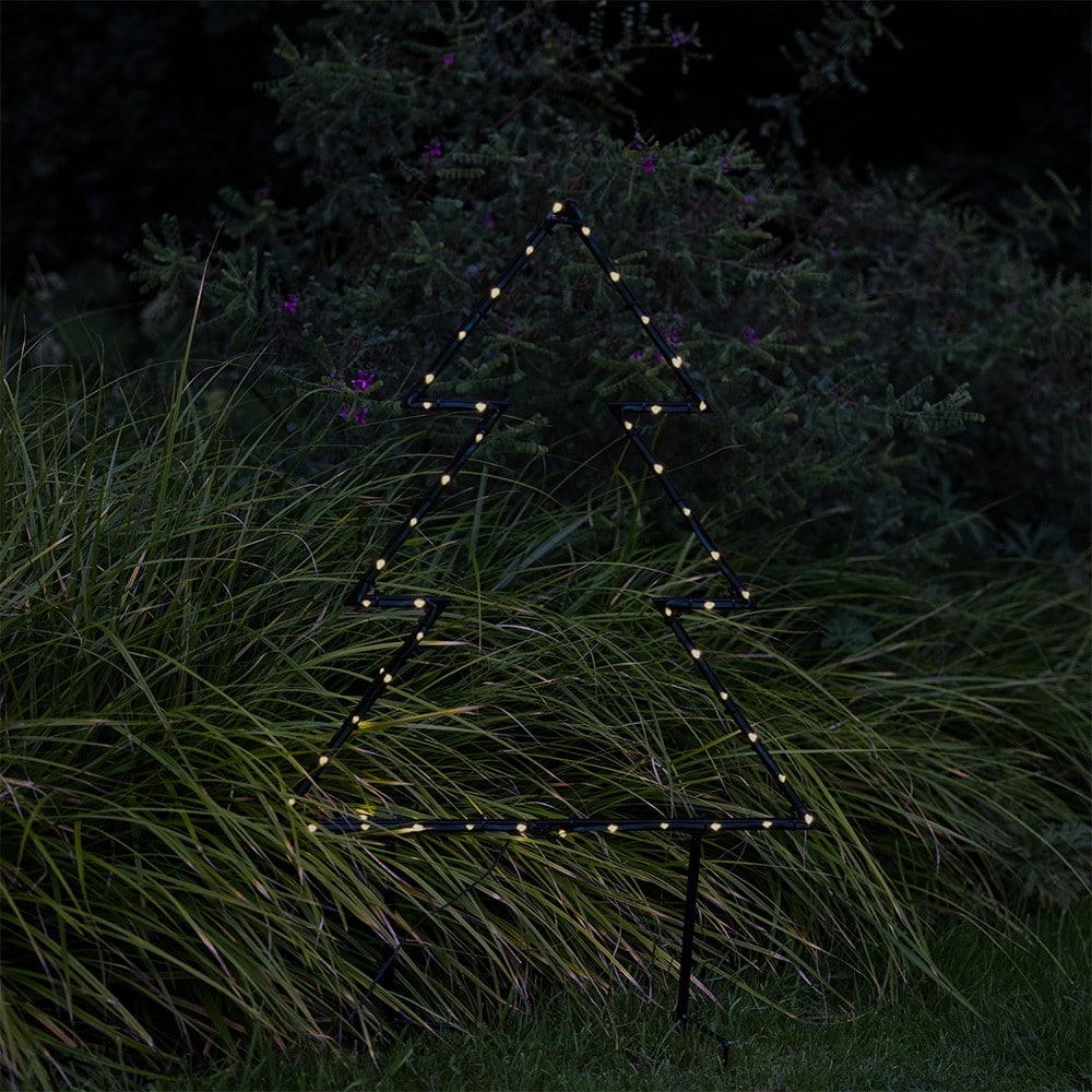 Solar light up tree silhouette