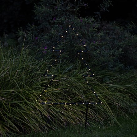 Solar light up tree silhouette