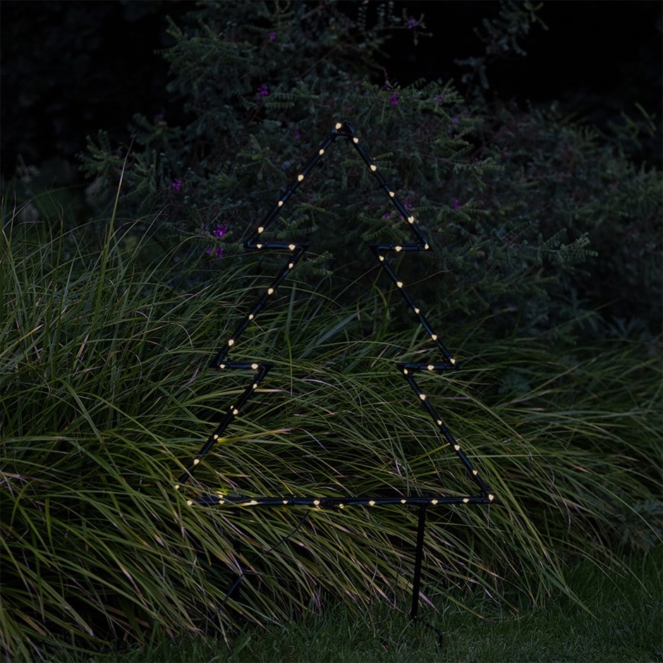 Solar light up tree silhouette