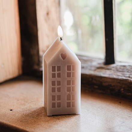Tall house LED candle