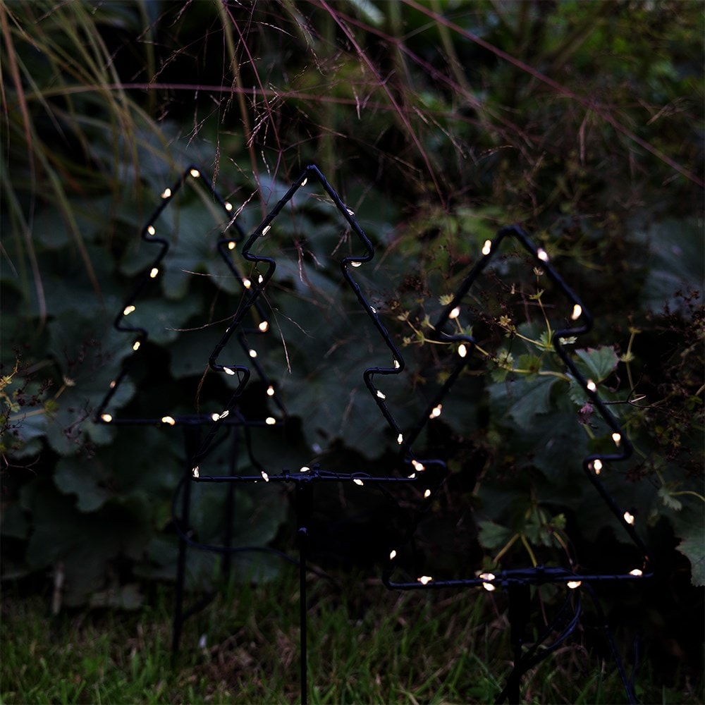 Tree shaped path lights - set of 3