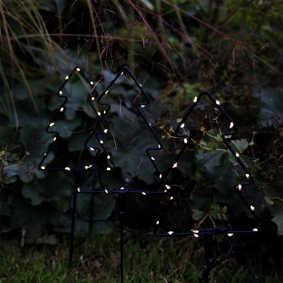 Tree shaped path lights - set of 3