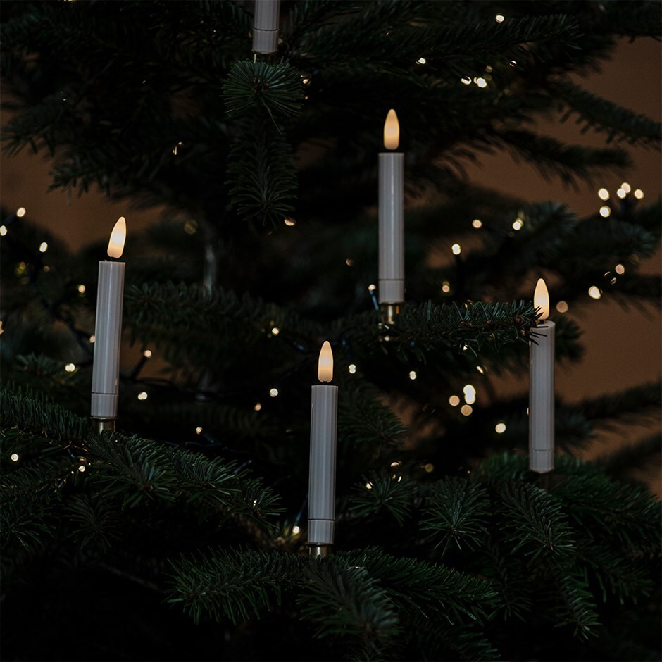 Clip on candle lights - set of 10
