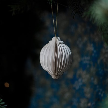 White paper sphere decorations - set of 3