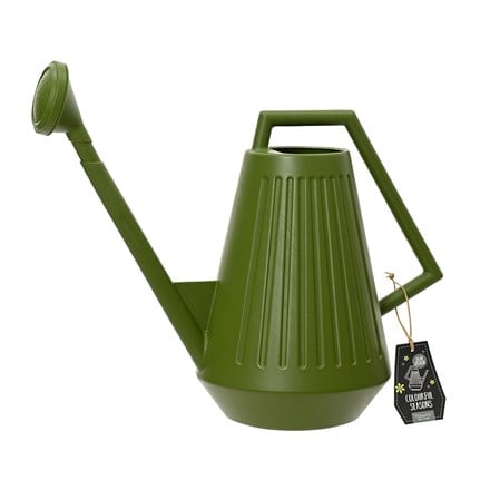 Recycled plastic watering can large - green