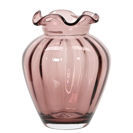 Petal fluted glass vase