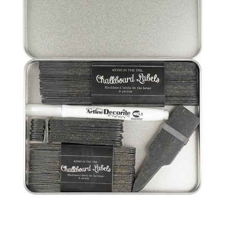 Chalkboard labels tin set - pack of 67