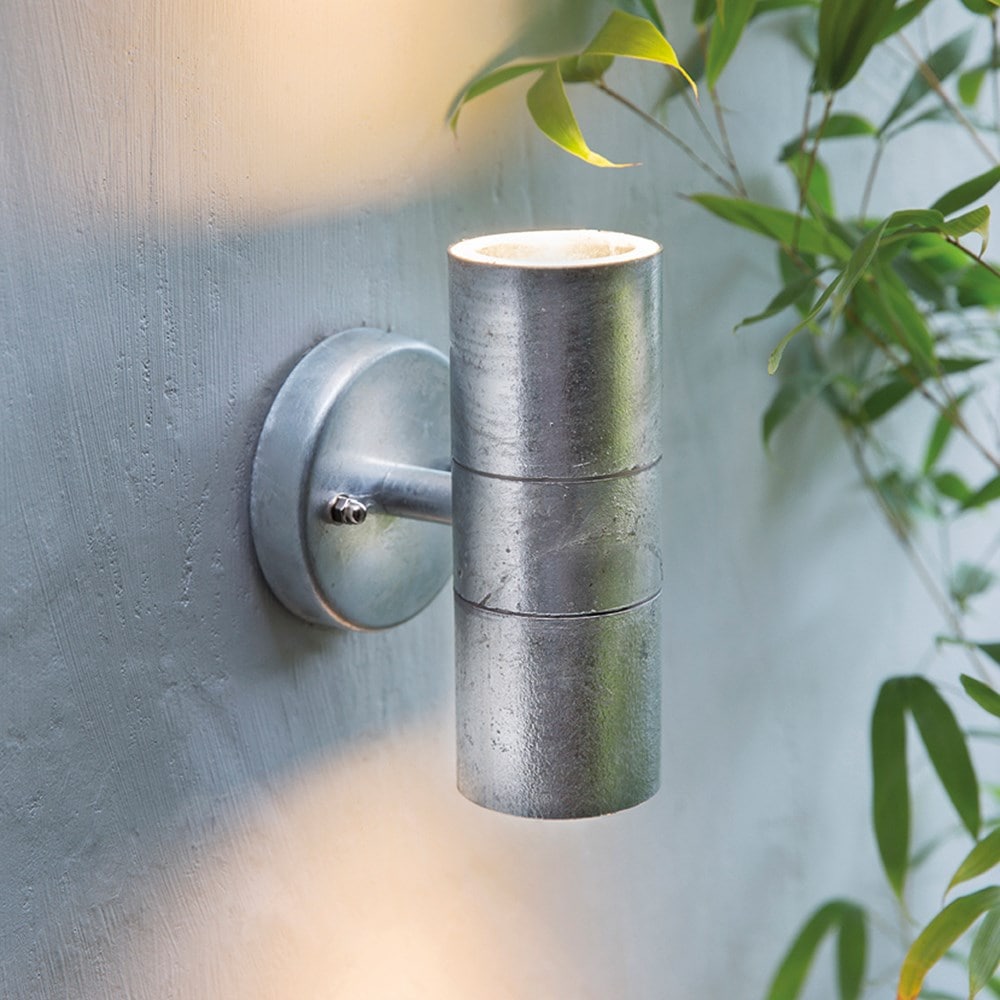 Up and down wall light - silver