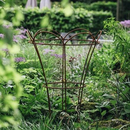 Extra large tulip / peony plant support - rust