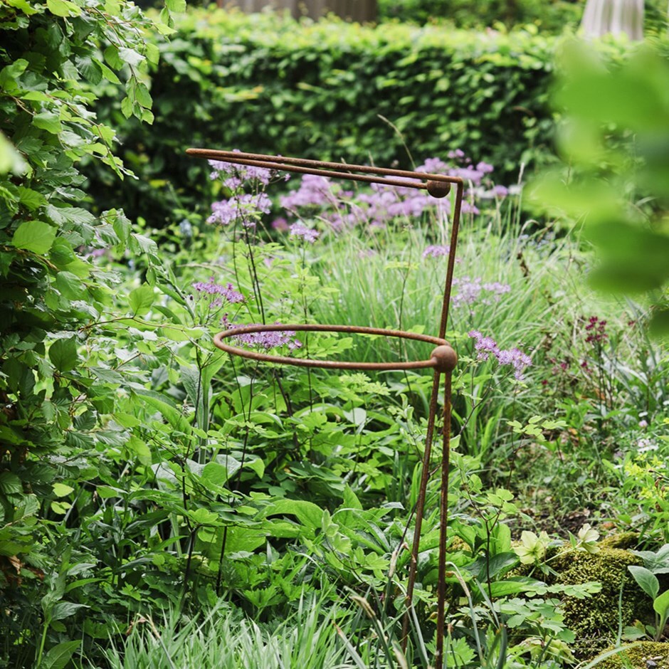 Single stem allium plant support - rust
