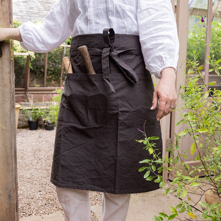 Gardening half apron - grey