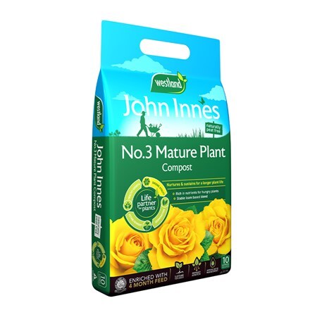 Peat free mature plant compost with John Innes No.3