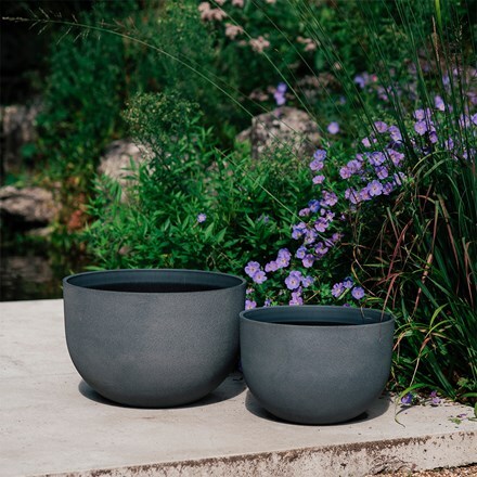Bowl planter - grey