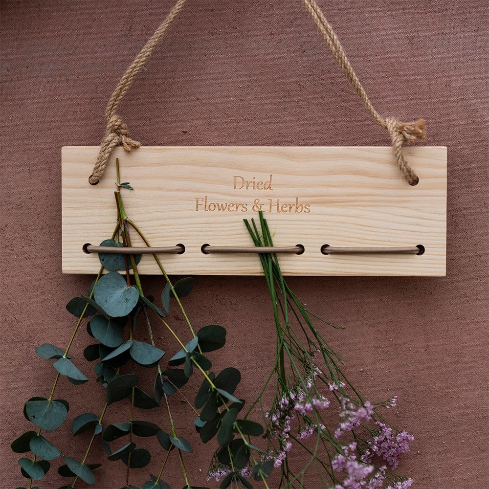 Wooden flower and herb drying rack	