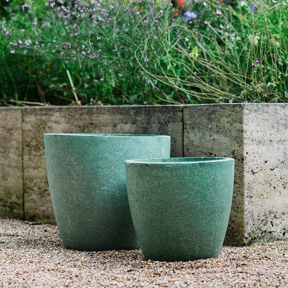 Tapered classic planter - verdigris